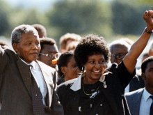 Нельсон Мандела с женой Винни